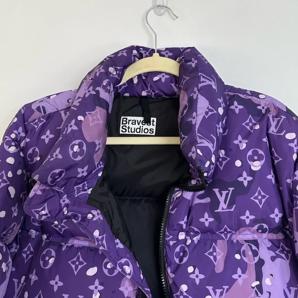 Bravest Studios Purple Camo Puffer NWOT - Picture 3 of 9